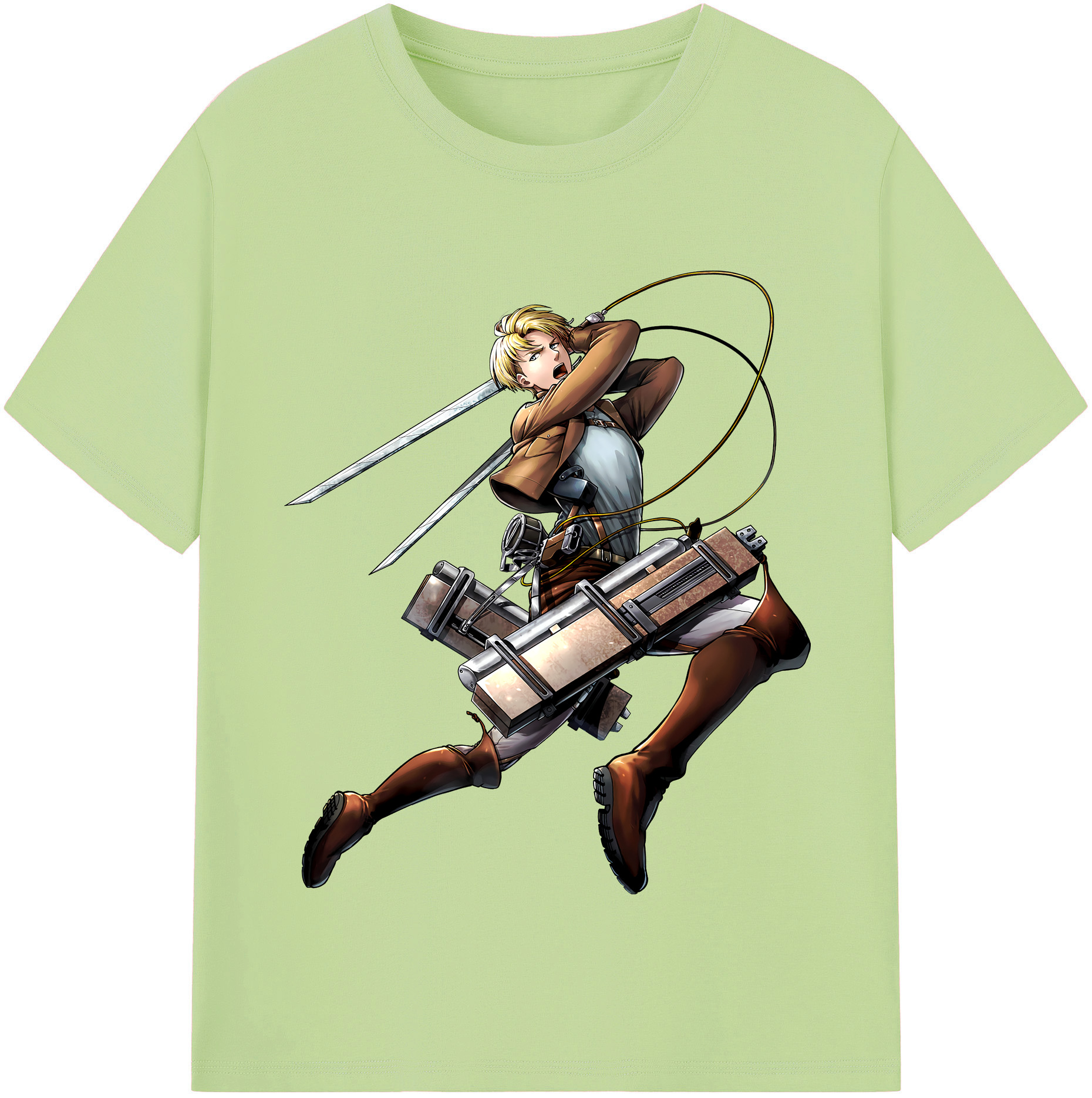 （画像用） 進撃の巨人 Attack on Titan 綿100％半袖Tシャツ（フロントプリント）